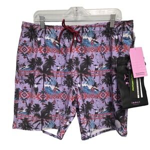 Psycho Tuna Board shorts Mens XL Aztec Paradise Purple‎ Rose NWT